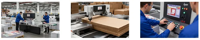 paper cutting line’s back gauge and clamp mechanism