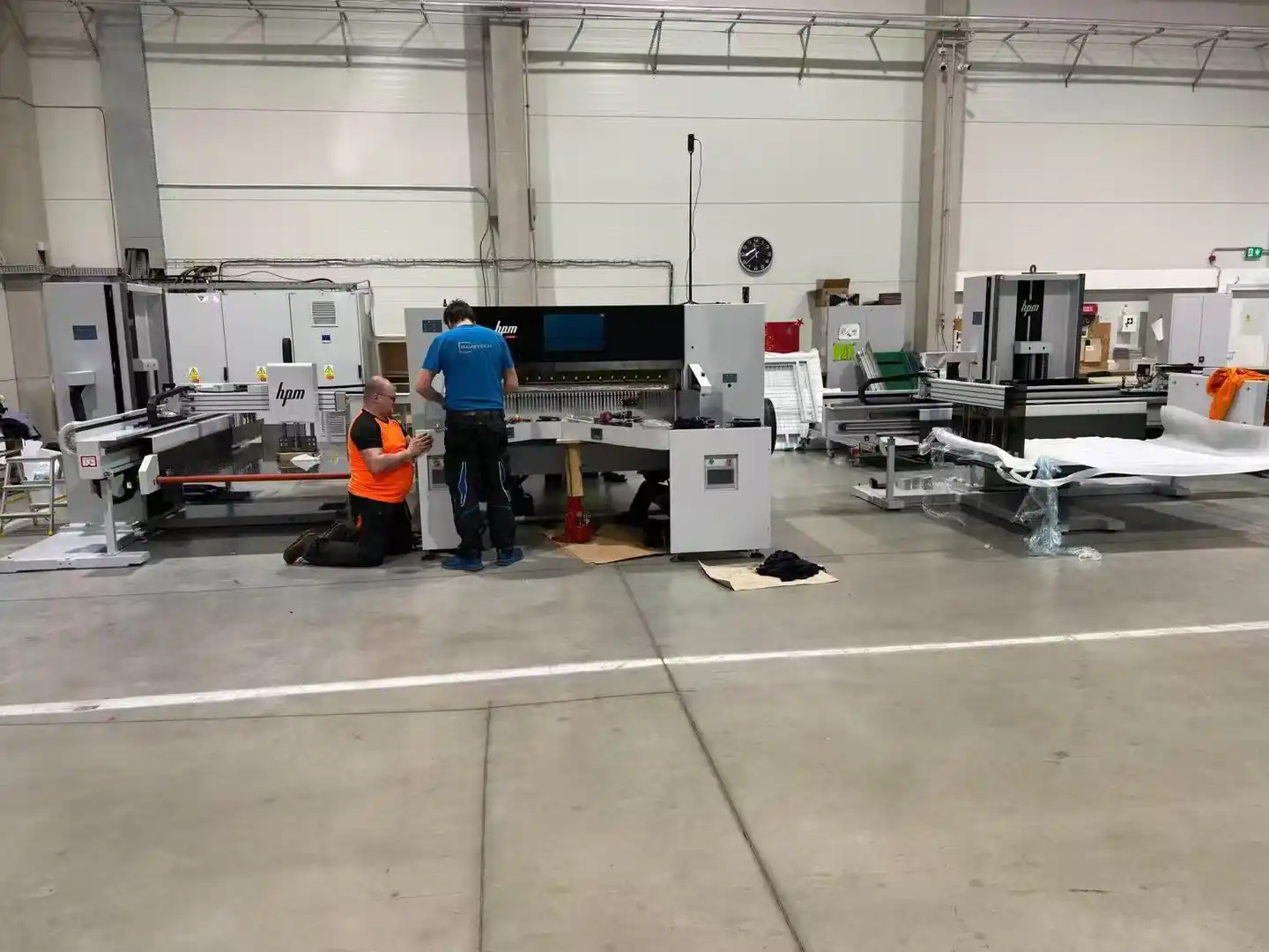 Customer operating HPM cutter at overseas facility