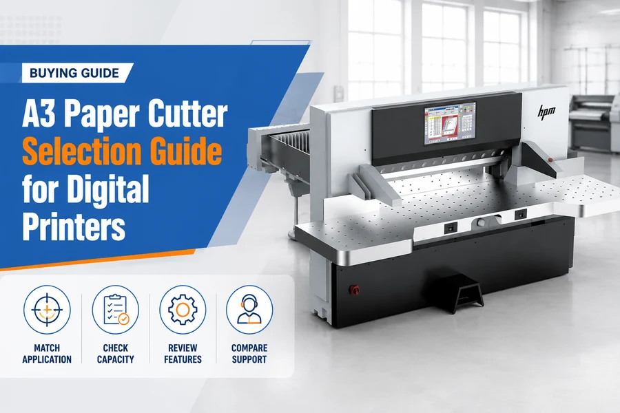 a3 paper cutting machine promotional poster for A3 Paper Cutter Selection Guide for Digital Printers