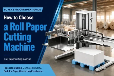 a roll paper cutting machine illustration