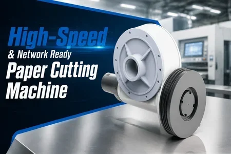 High-Speed & Network Ready Paper Cutting Machine illustration